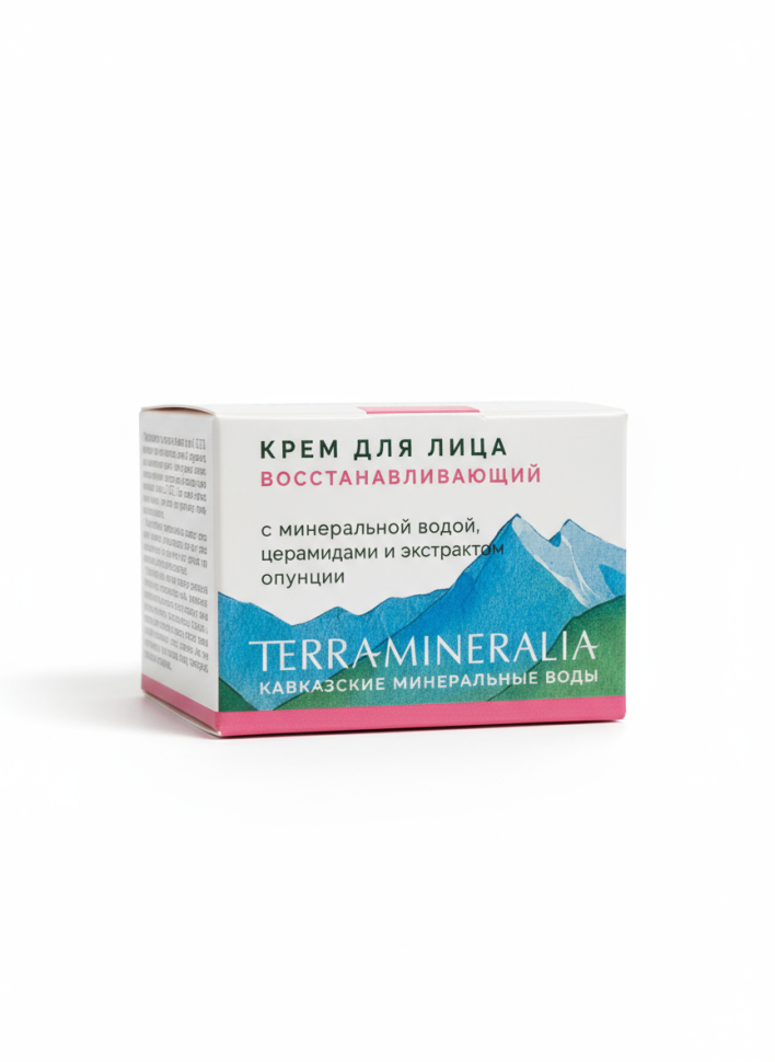 Крем для лица Восстанавливающий с минеральной водой, Terra mineralia, 50 г