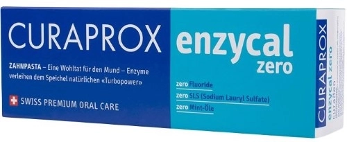 Curaprox Зубная паста Enzycal Zero без фтора, 75 мл
