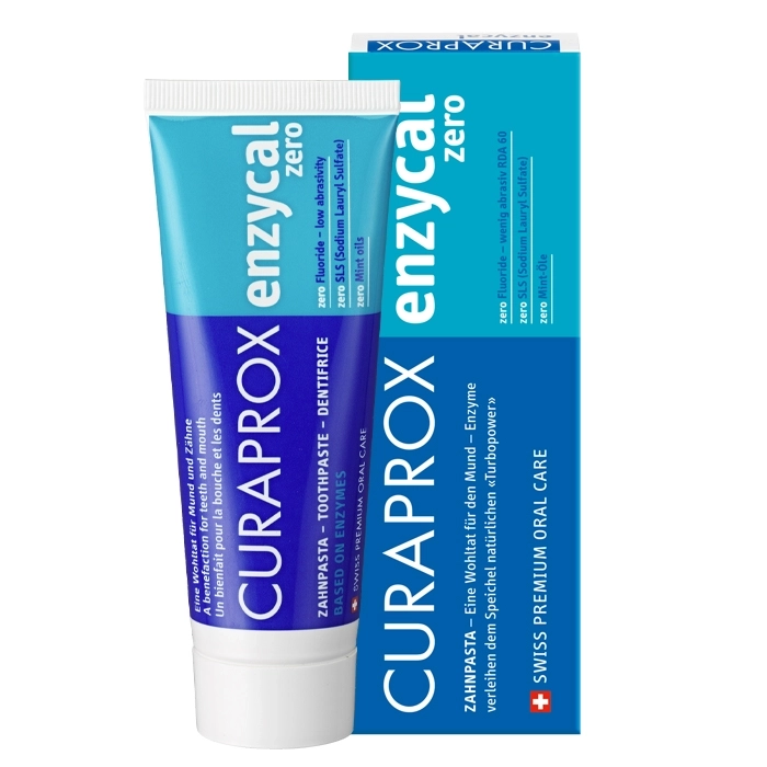 Curaprox Зубная паста Enzycal Zero без фтора, 75 мл