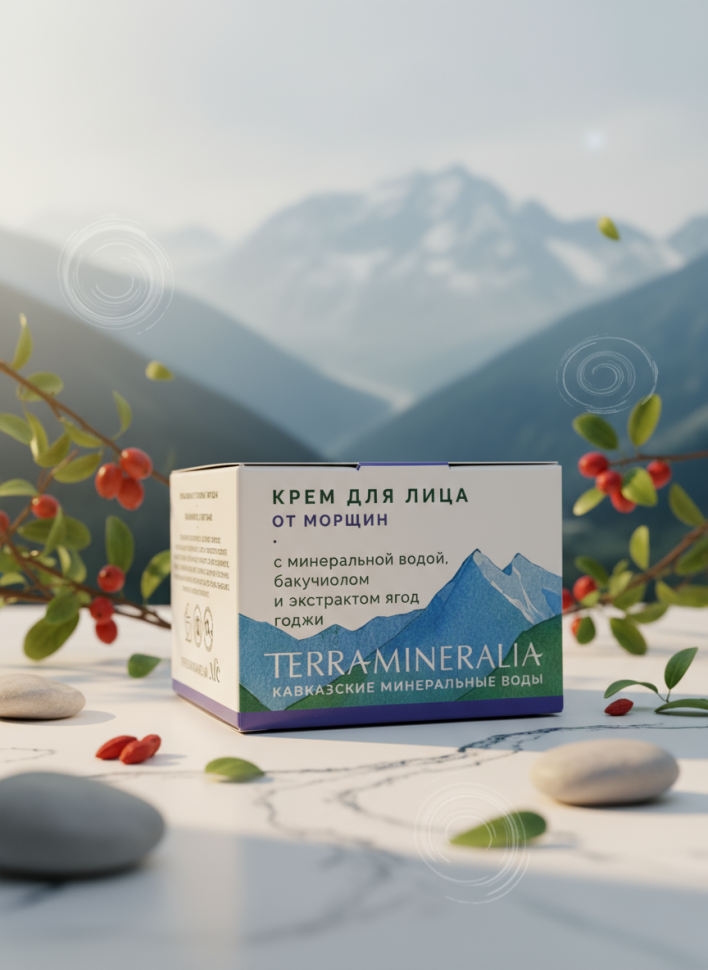 Крем для лица от морщин с минеральной водой, Terra mineralia, 50 г