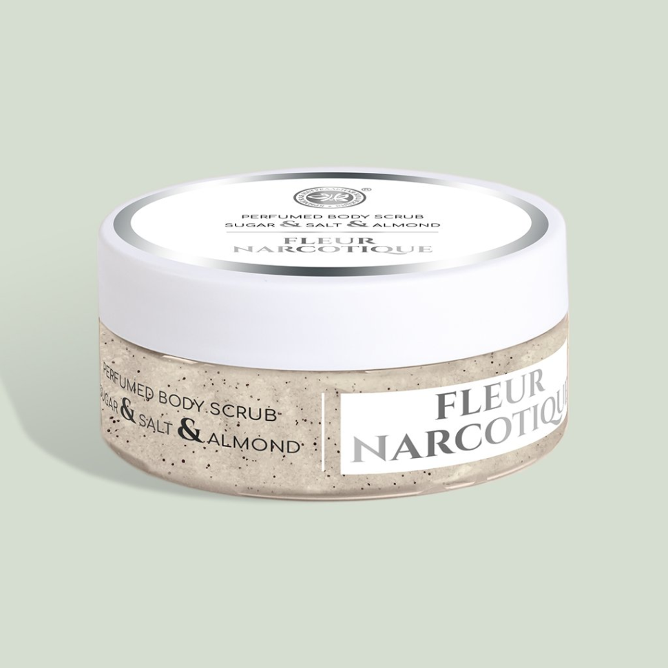 Парфюмированный скраб для тела сахарно-солевой Fleur Narcotique, 200 г