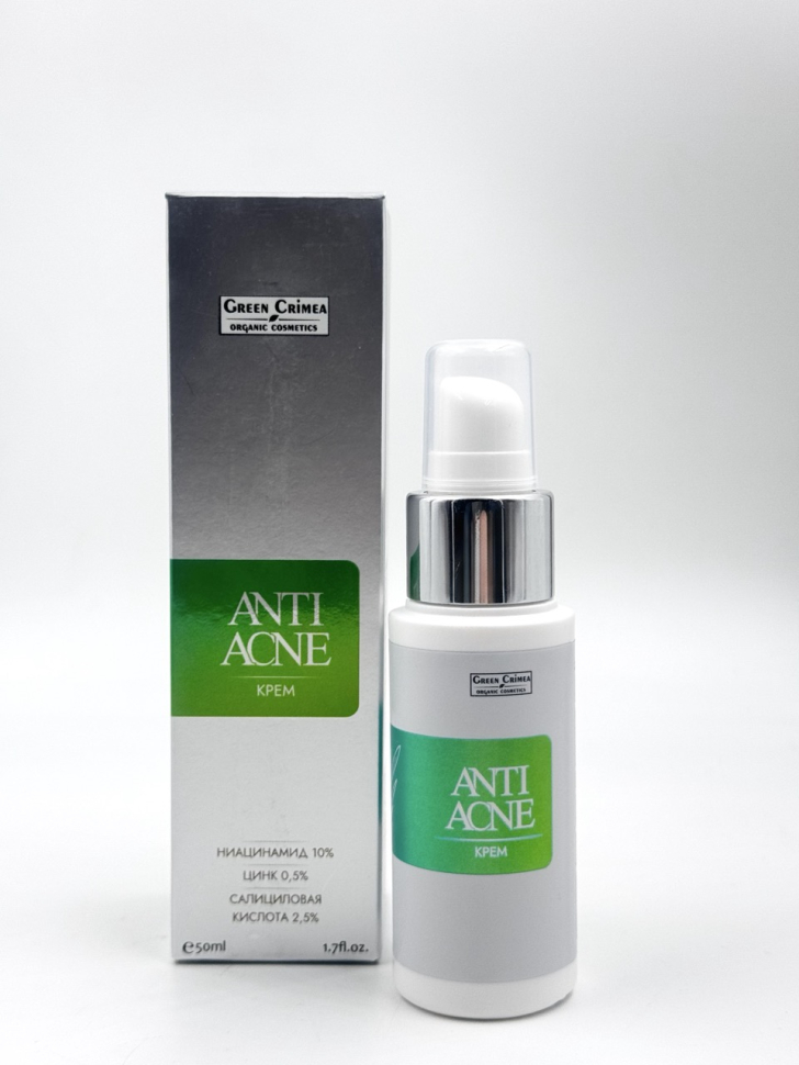Крем для лица ANTI-ACNE с ниацинамидом от черных точек и покраснений, 50 мл