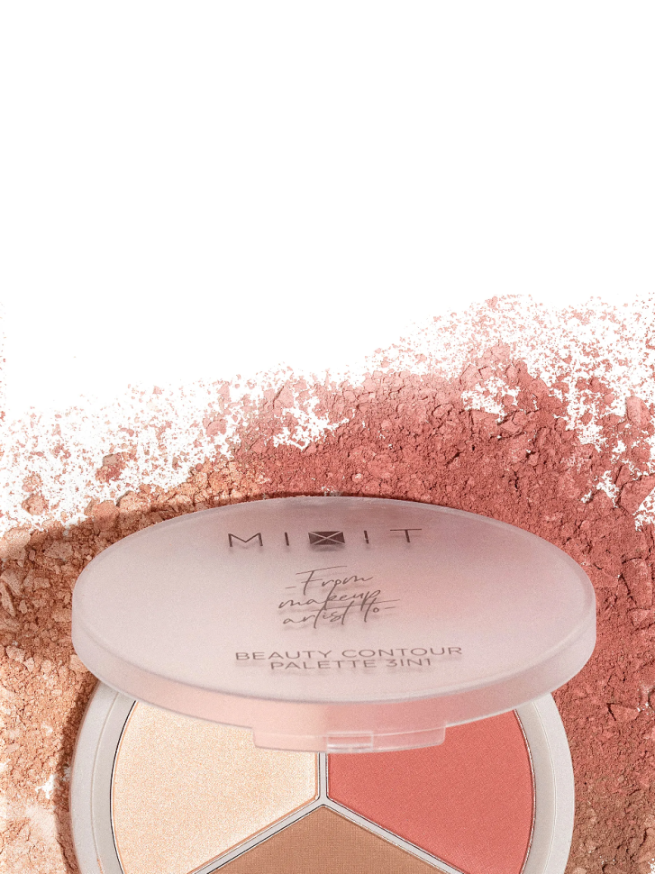 Палетка для скульптурирования лица 3в1 Make Up , 02, 11 г