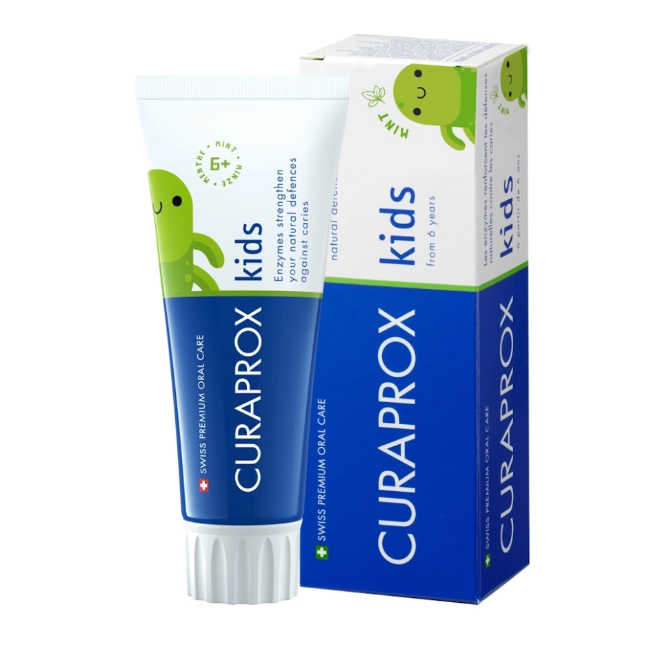 Curaprox kids зубная паста для детей старше шести лет со вкусом мяты, 60 мл