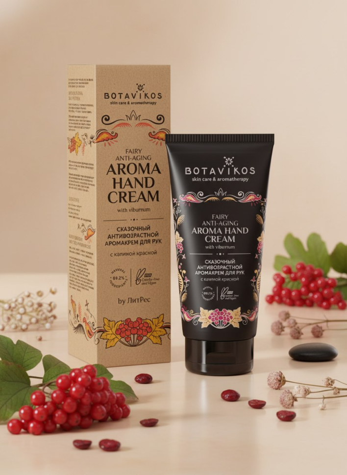 Аромакрем для рук Сказочный антивозрастной с красной калиной, 50 г
