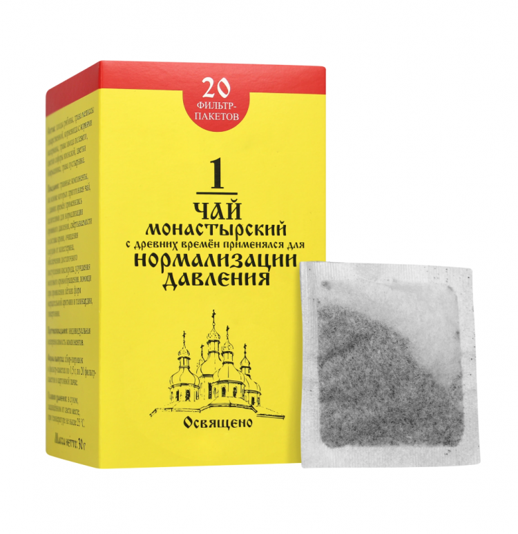 Чай №1 Для нормализации давления Архыз, 20 пакетиков по 30 г ...