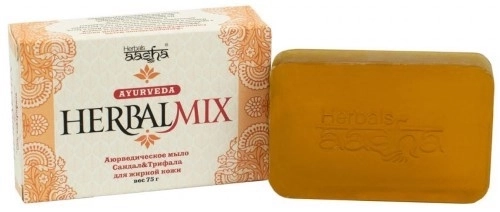AASHA HERBALS мыло аюрведическое сандал и трифала herbalmix 75 г
