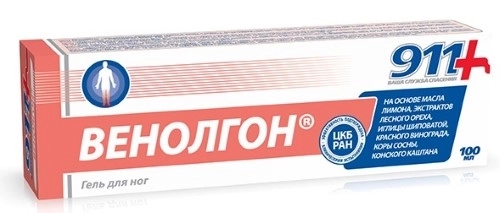 911 Венолгон гель для ног, 100 мл