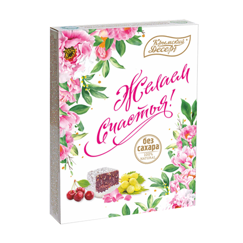 Рахат лукум без сахара Ассорти Желаю счастья 4 вкуса экодесерты, 240 г