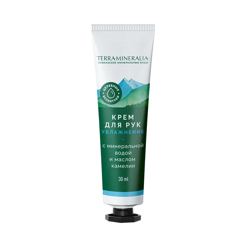 Крем для рук Увлажнение с маслом камелии и минеральной водой, Terra mineralia, 30 мл