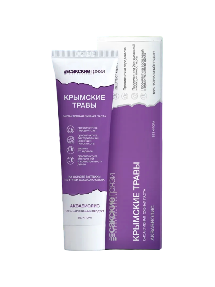 Зубная паста Крымские травы Аквабиолис, 100 мл