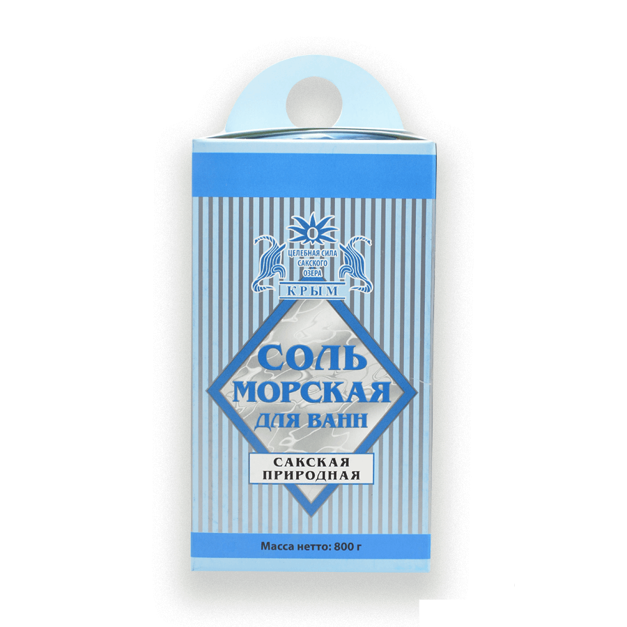 Соль морская для ванн Сакская природная, 800 г