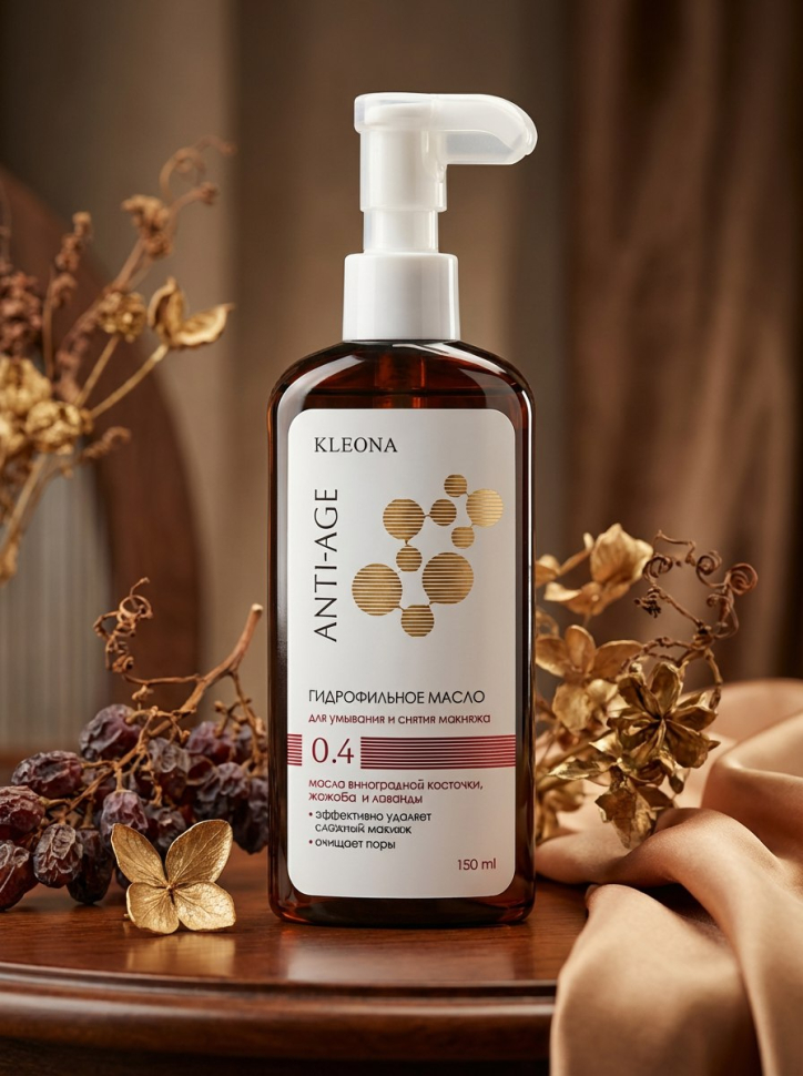 Гидрофильное масло для умывания и снятия макияжа «Anti-аge» № 0.4, 150 мл