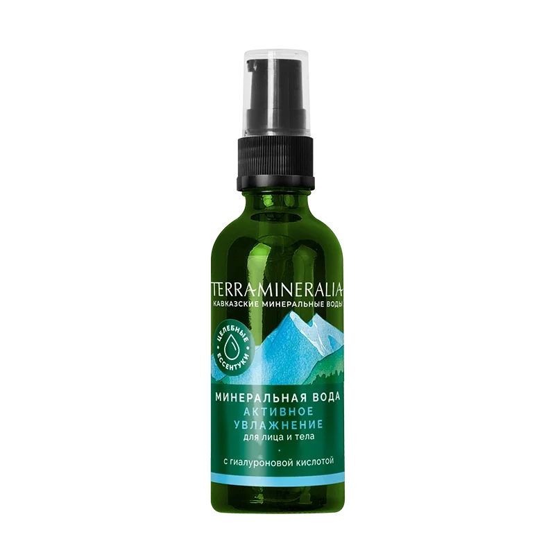 Минеральная вода Активное увлажнение с гиалуроновой кислотой, Terra mineralia, 100 мл