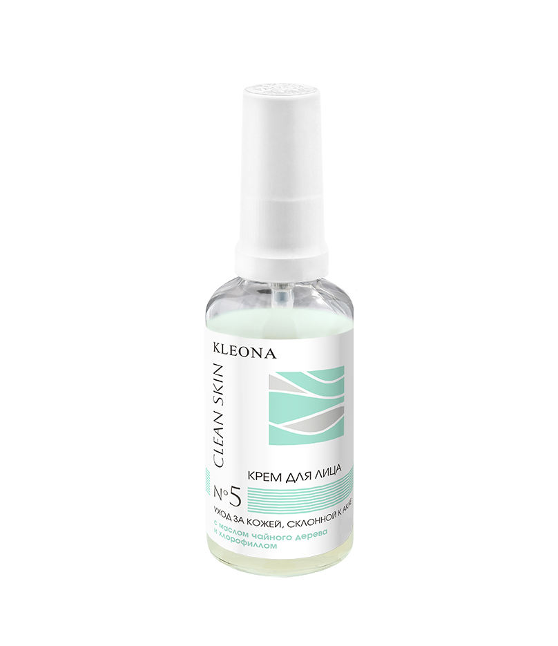 Крем для склонной к акне № 5 с хлорофиллом и чайным деревом, Clean Skin, 30 мл