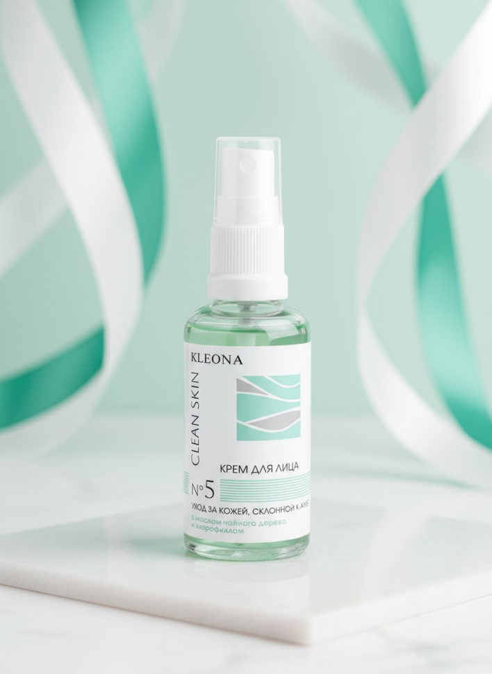 Крем для склонной к акне № 5 с хлорофиллом и чайным деревом, Clean Skin, 30 мл