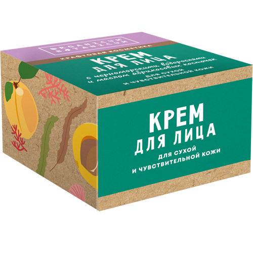 Крем для лица С маслом абрикосовых косточек для сухой и чувствительной кожи, 50 г
