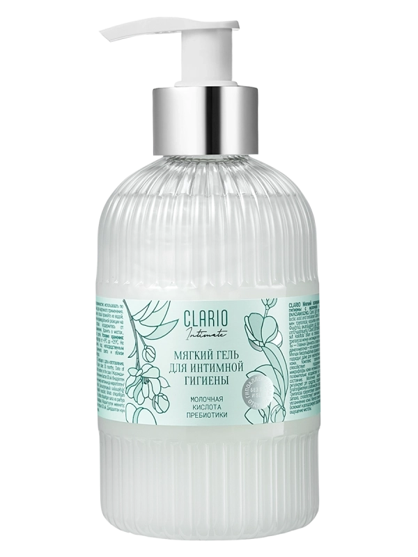 Гель для интимной гигиены с молочной кислотой и трегалозой мягкий освежающий Clario, 295 мл