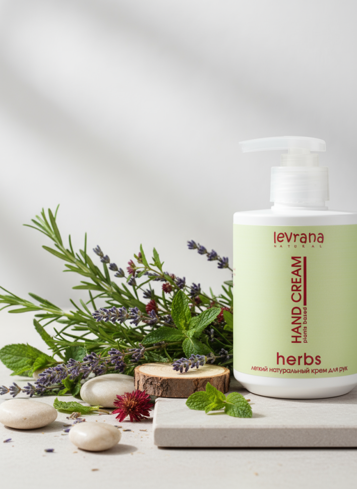 Натуральный легкий крем для рук Herbs, 300 мл