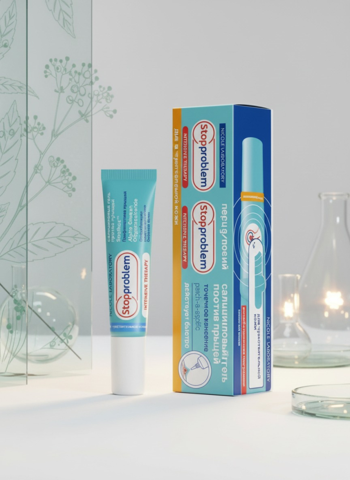 Салициловый гель против прыщей для чувствительной кожи, 15 мл