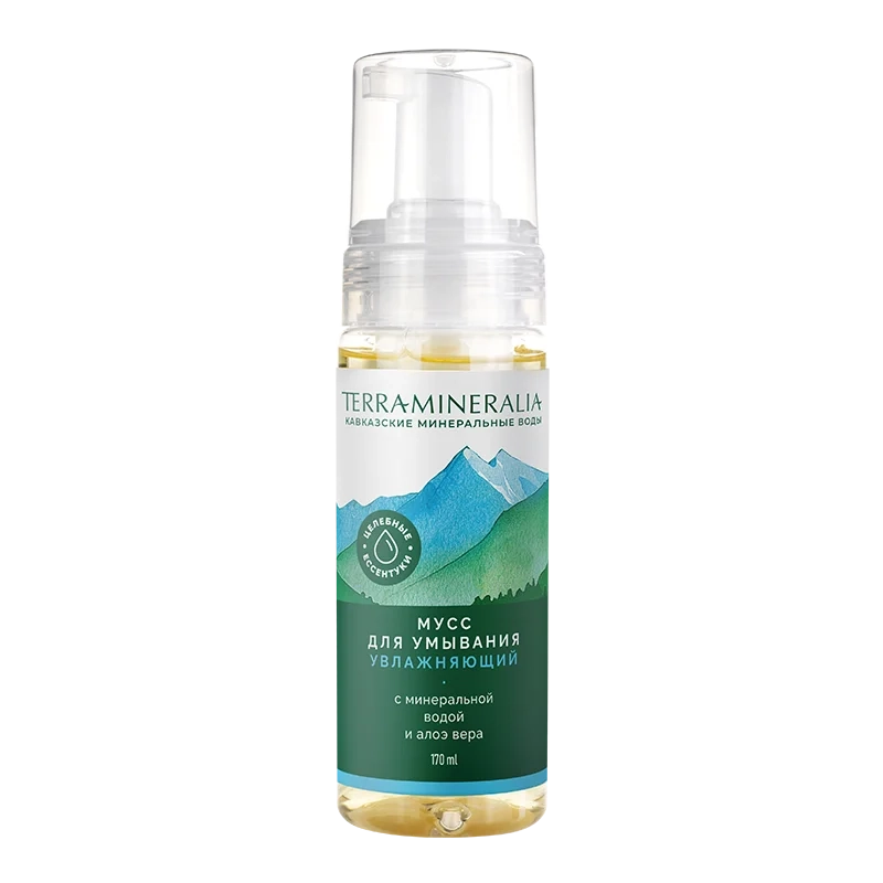 Мусс для умывания Увлажняющий с минеральной водой, Terra mineralia, 170 мл