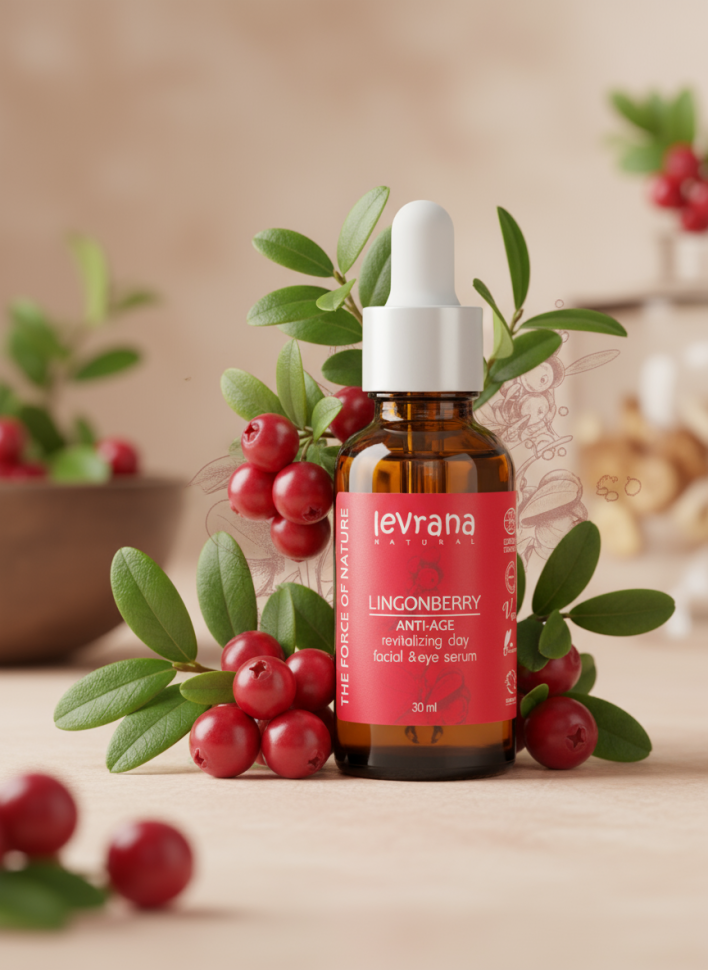 Дневная сыворотка для лица "Брусника ANTI-AGE"