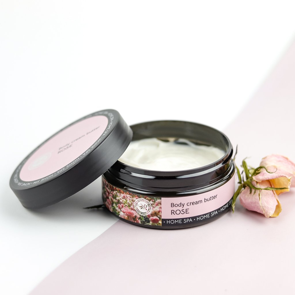 Крем-баттер для тела Роза восстановление и увлажнение кожи Home SPA, 150 гр