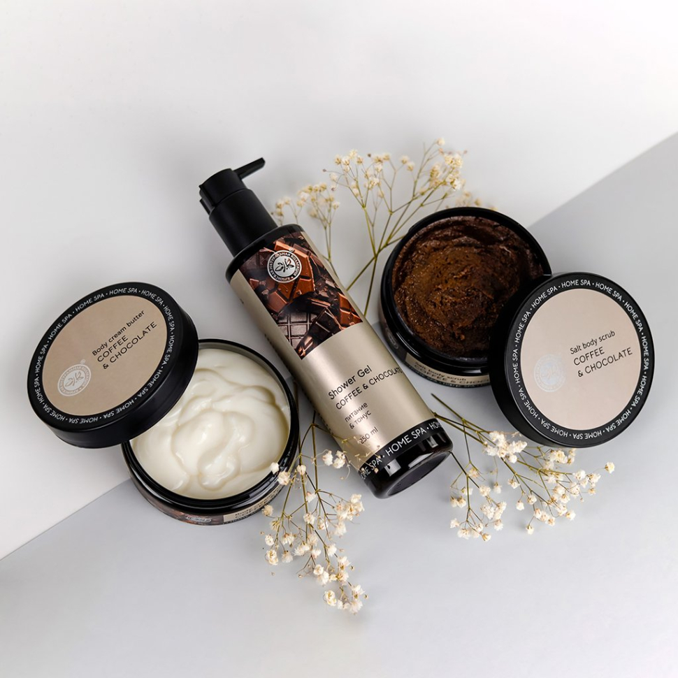 Крем-баттер для тела Шоколад и кофе восстановление и увлажнение кожи Home Spa, 150 гр 