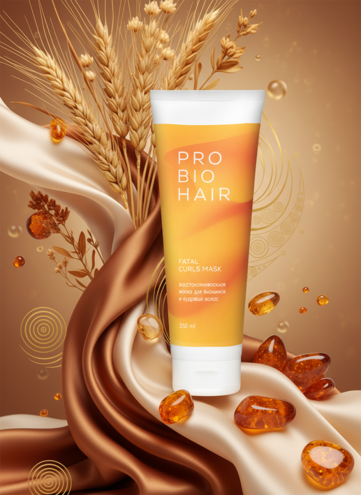 Крем-маска для вьющихся волос PRO BIO HAIR FATAL CURLS, 250 мл