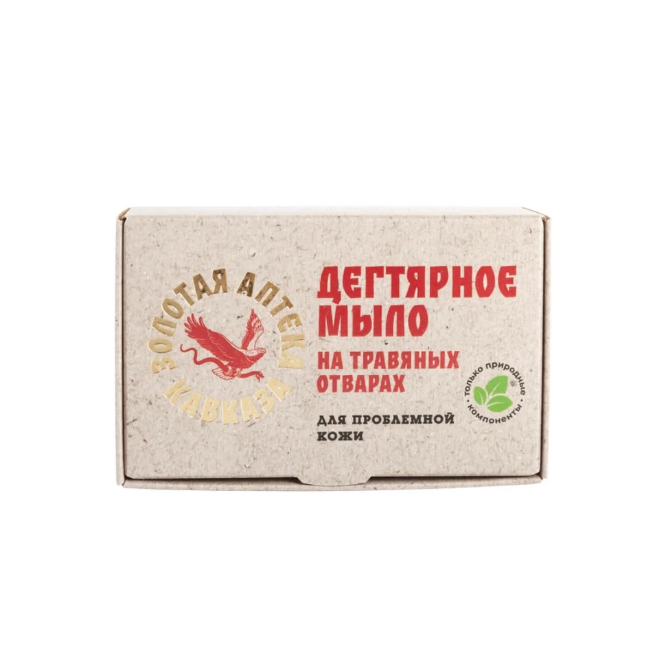 Дегтярное мыло на травяных отварах для проблемной кожи, 100 г