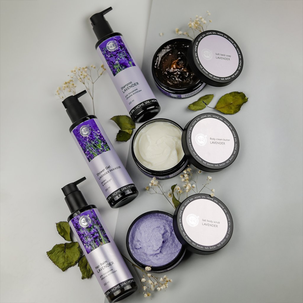 Бельди Мягкое мыло для тела Лаванда омолаживает и тонизирует кожу Home SPA, 180 гр