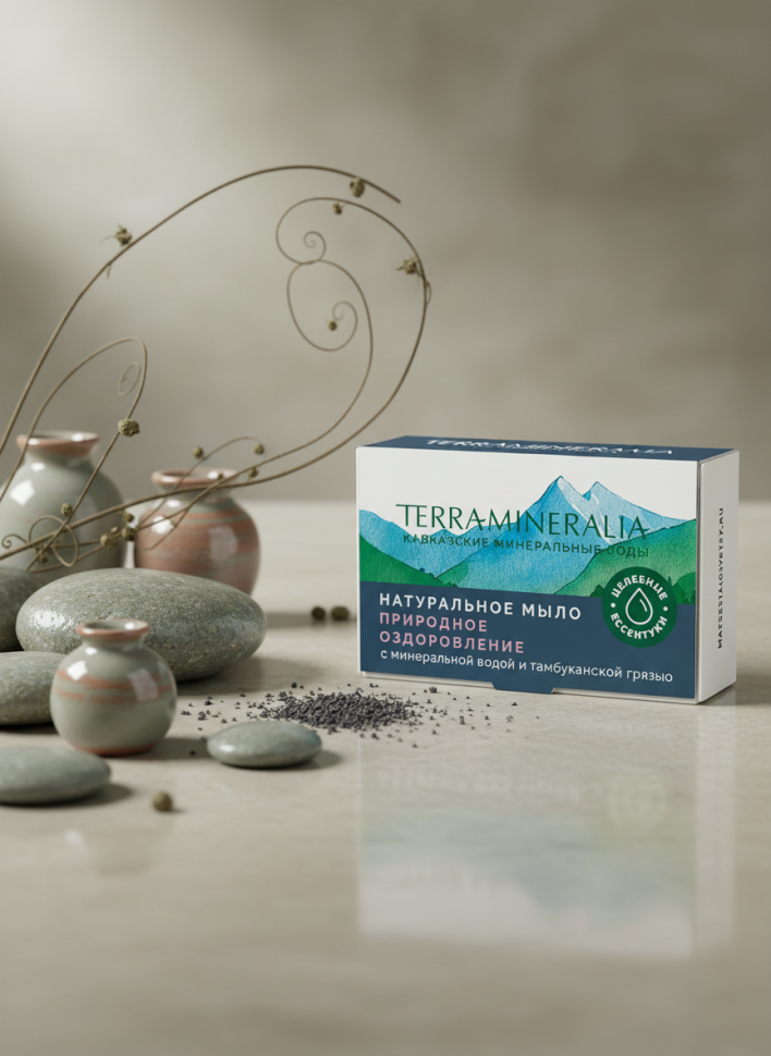 Мыло Природное оздоровление с  тамбуканской грязью и минеральной водой, 100 г