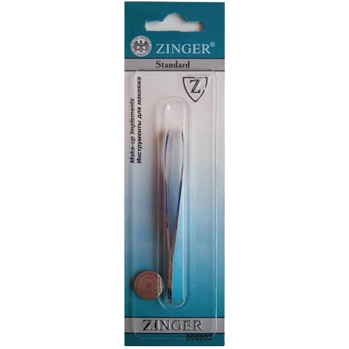 Пинцет скошенный серебряный, ZSP TA-13-slant-S