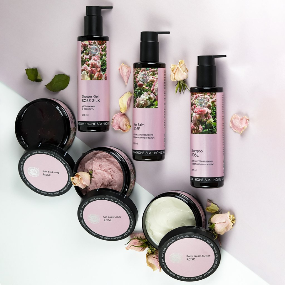 Бельди Мягкое мыло для тела Роза освежает и дезодорирует кожу Home SPA, 180 гр