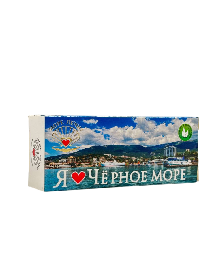 Натуральное мыло  с морской сульфидно-иловой Грязью, Я люблю Черное море, 85 г​​