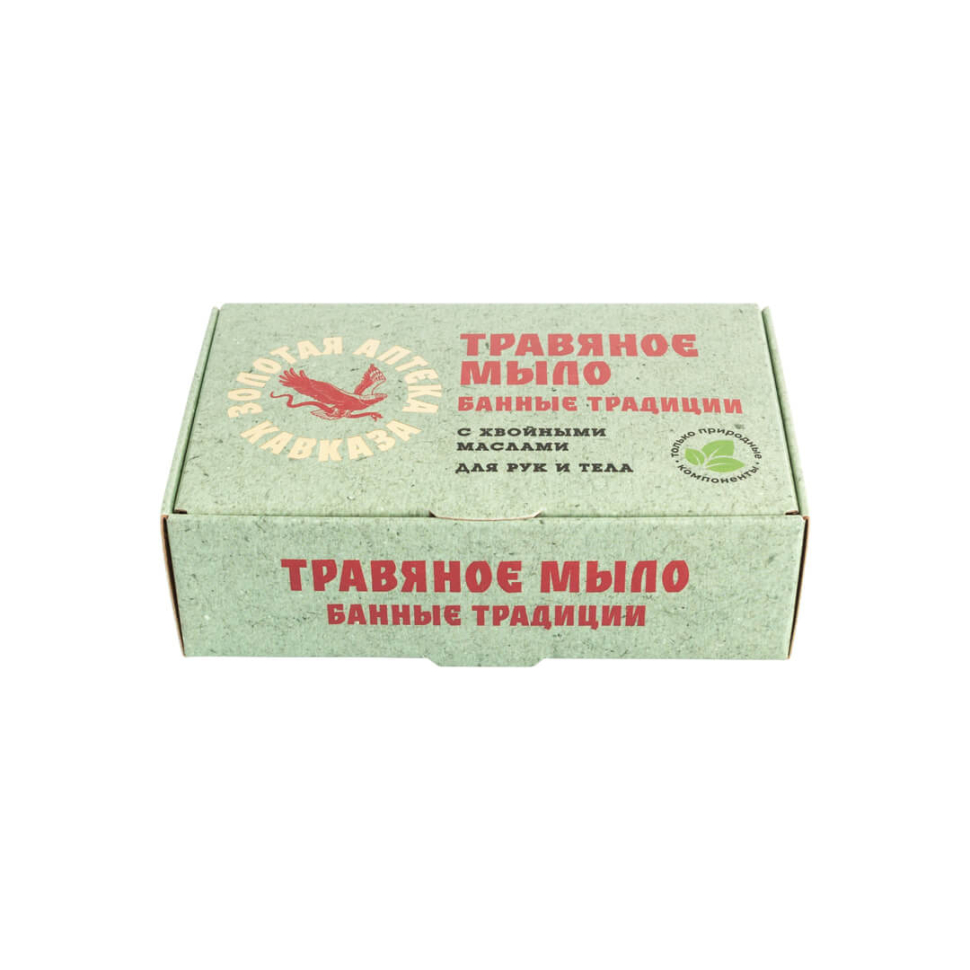 Травяное мыло Банные традиции с хвойными маслами, 100 г