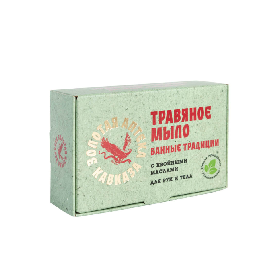 Травяное мыло Банные традиции с хвойными маслами, 100 г