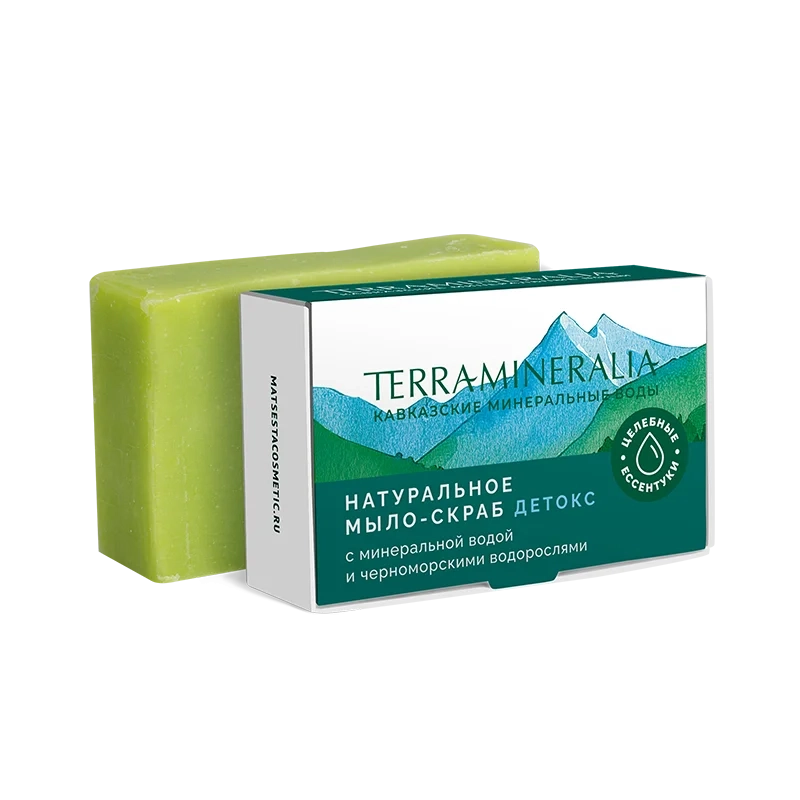 Мыло-скраб Детокс с черноморскими водорослями и минеральной водой, 100 г