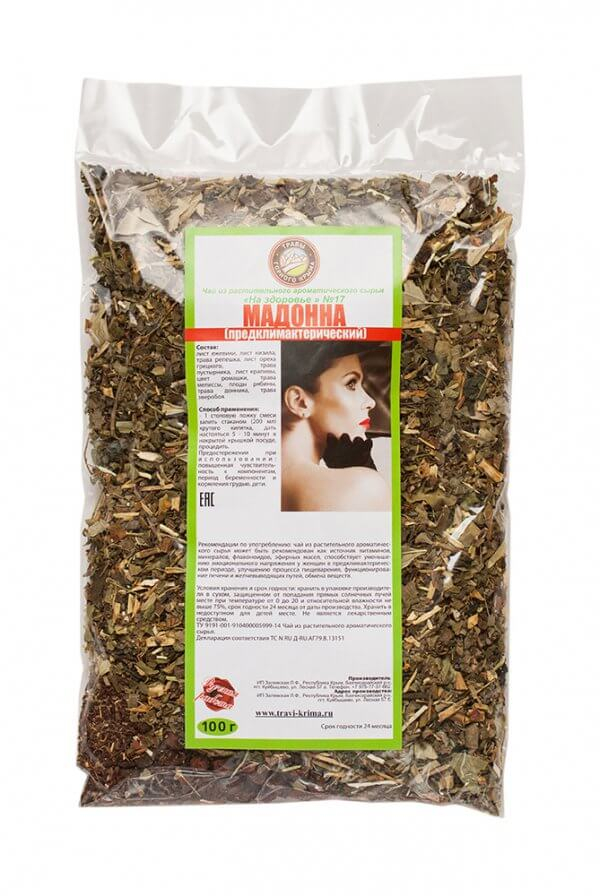 Сбор трав "Мадонна" оказывает общеукрепляющее действие, 100 г