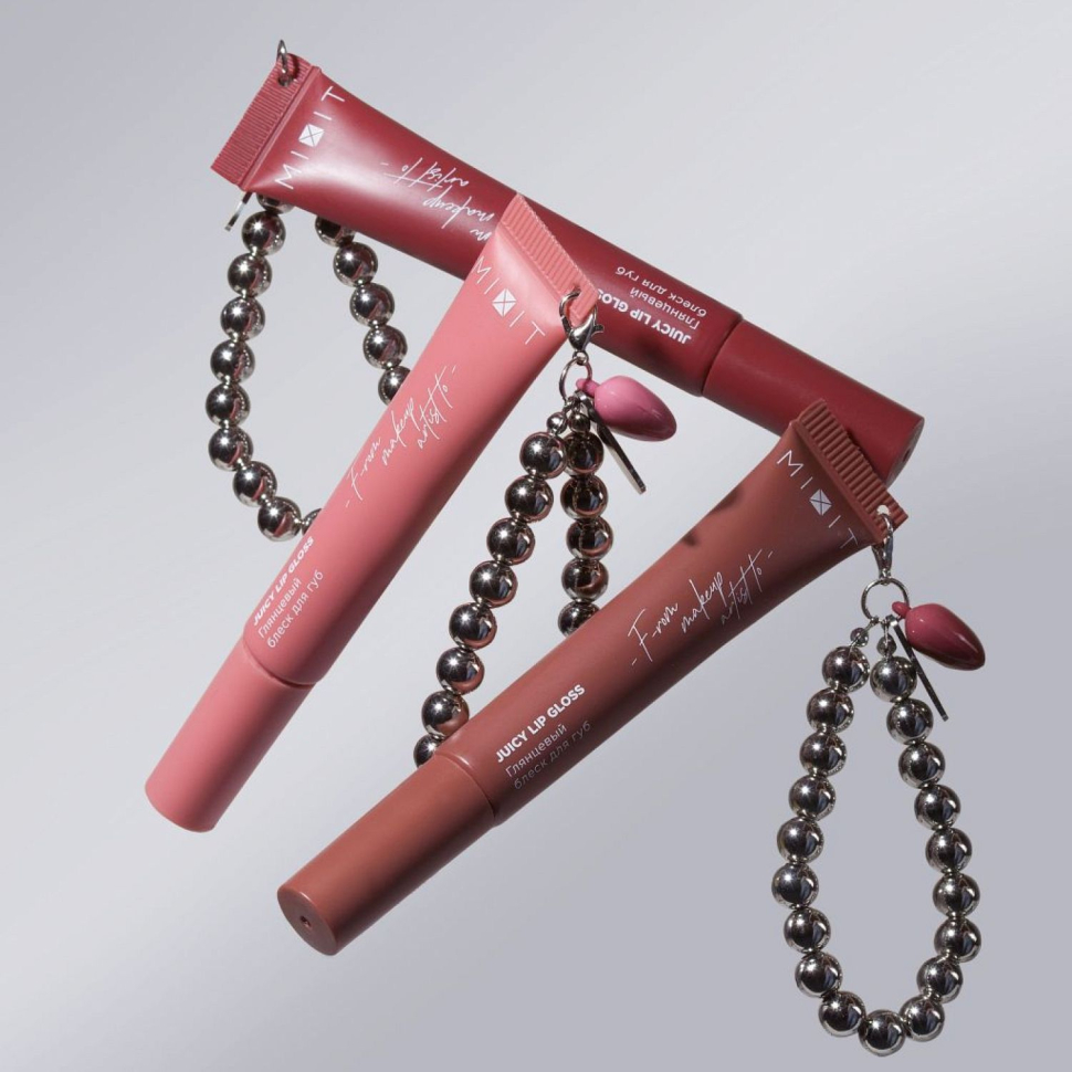 Глянцевый блеск для губ с брелоком №03 vanda (алый), 12 мл 