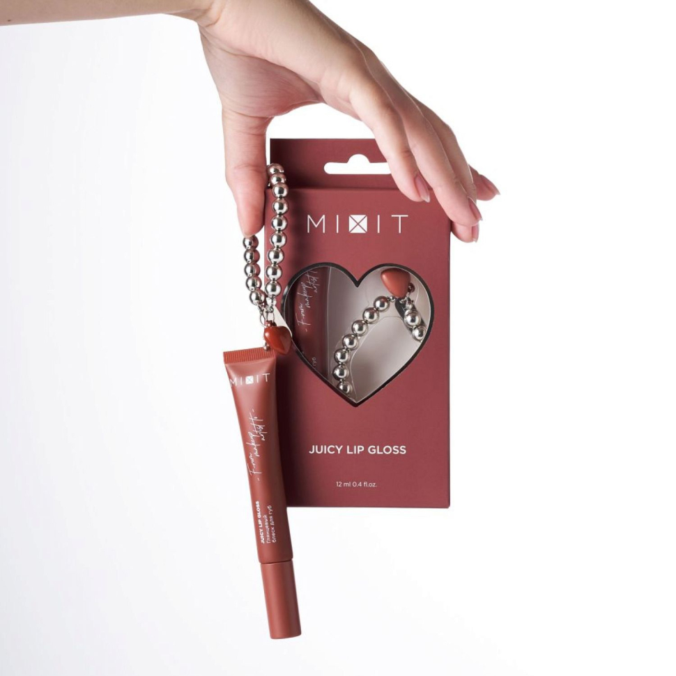 Глянцевый блеск для губ с брелоком №03 vanda (алый), 12 мл 