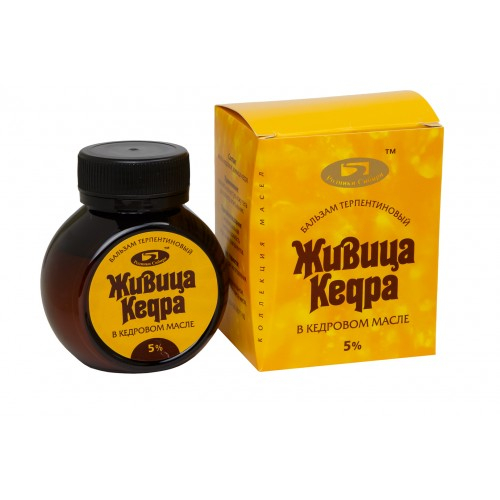 Живица кедра в кедровом масле 5 %, при кожных и рожистом воспалениях, угревой сыпи, дерматите, экземе, жирной коже, псориазе,100 мл