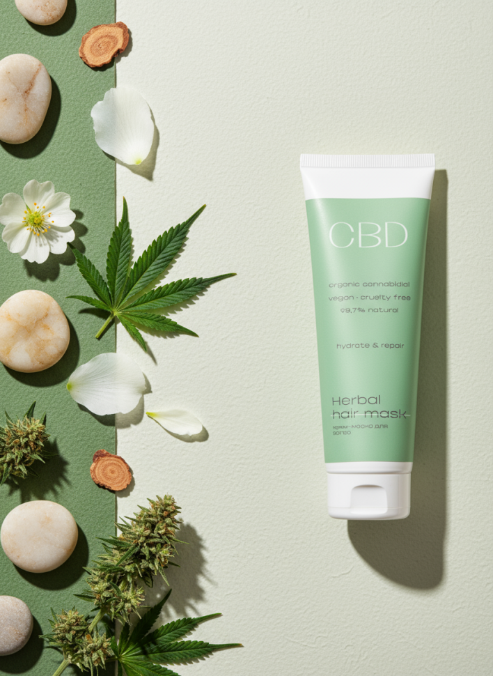 Крем-маска для волос интенсивное восстановление поврежденных волос CBD, 250 мл