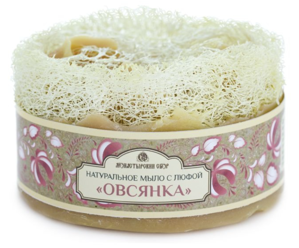 Натуральное мыло с люфой "Овсянка" с маслом жожоба, 135 г