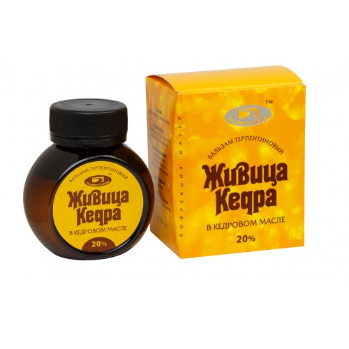 Живица кедра в кедровом масле 20 %, при кожных и рожистом воспалениях, угревой сыпи, дерматите, экземе, жирной коже, псориазе, 100 мл