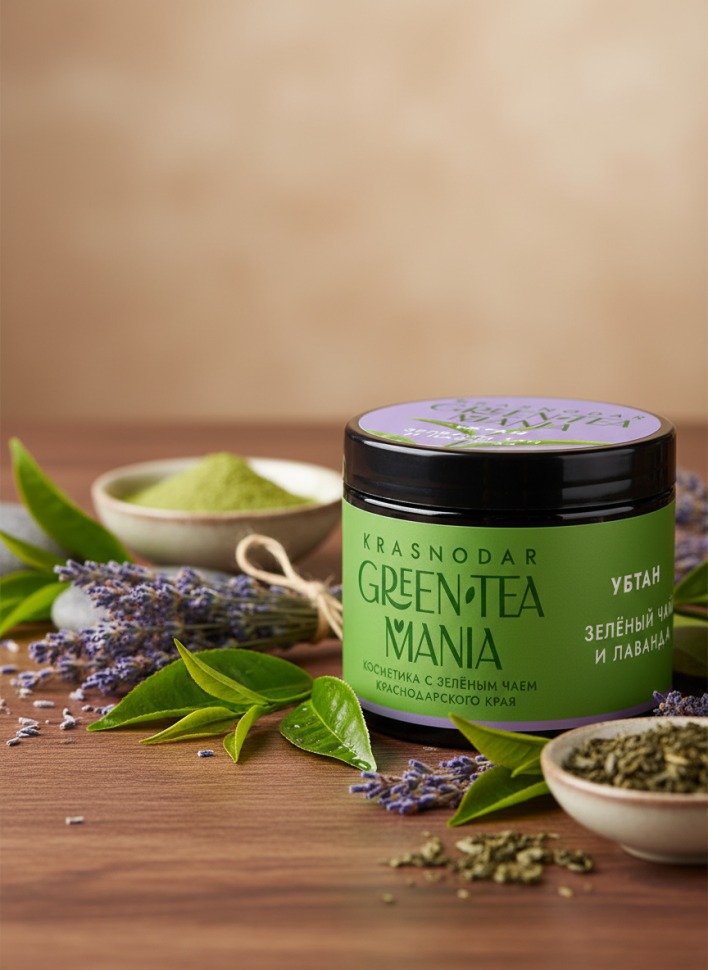 Убтан Зеленый чай и лаванда, 90 г