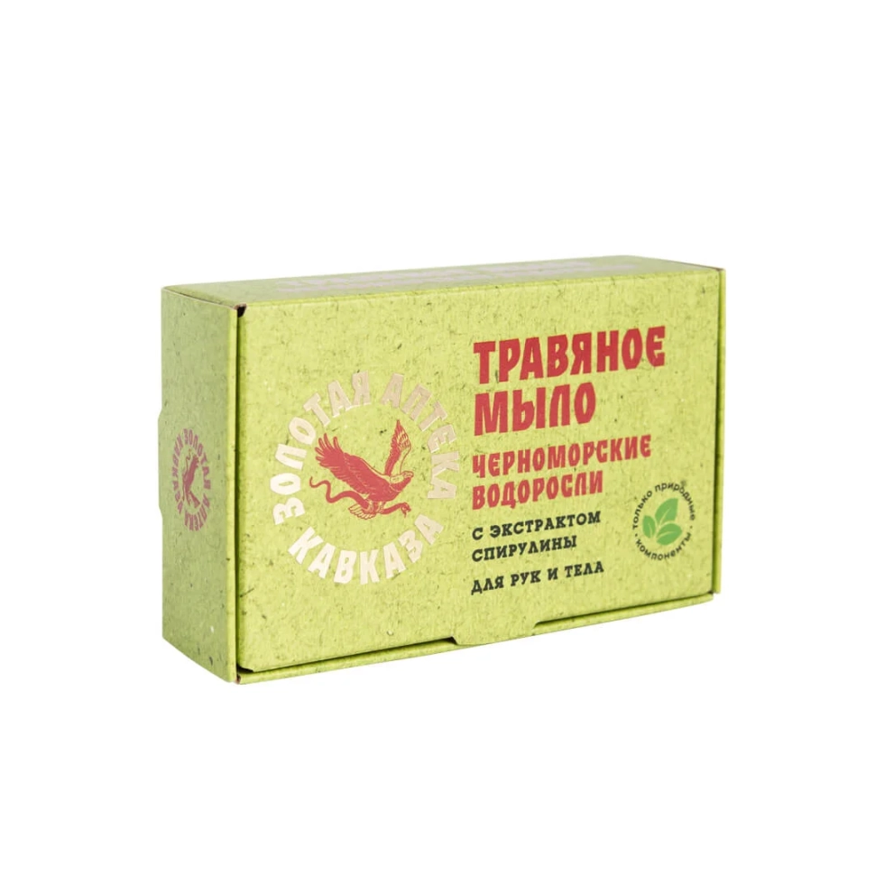 Травяное мыло Черноморские водоросли с экстрактом спирулины, 100 г