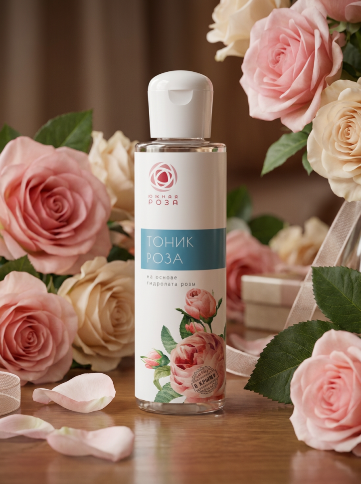 Тоник Роза с маслом миндаля и витаминами B5 и С, 200 мл