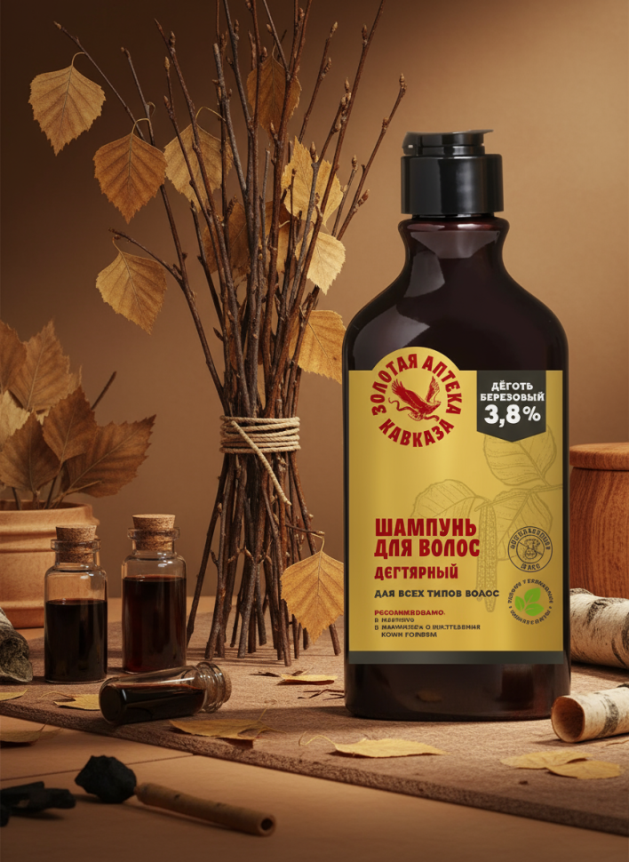 Шампунь для волос Дегтярный от перхоти для всех типов волос, 290 мл Шампунь для волос Дегтярный от перхоти для всех типов волос, 290 мл