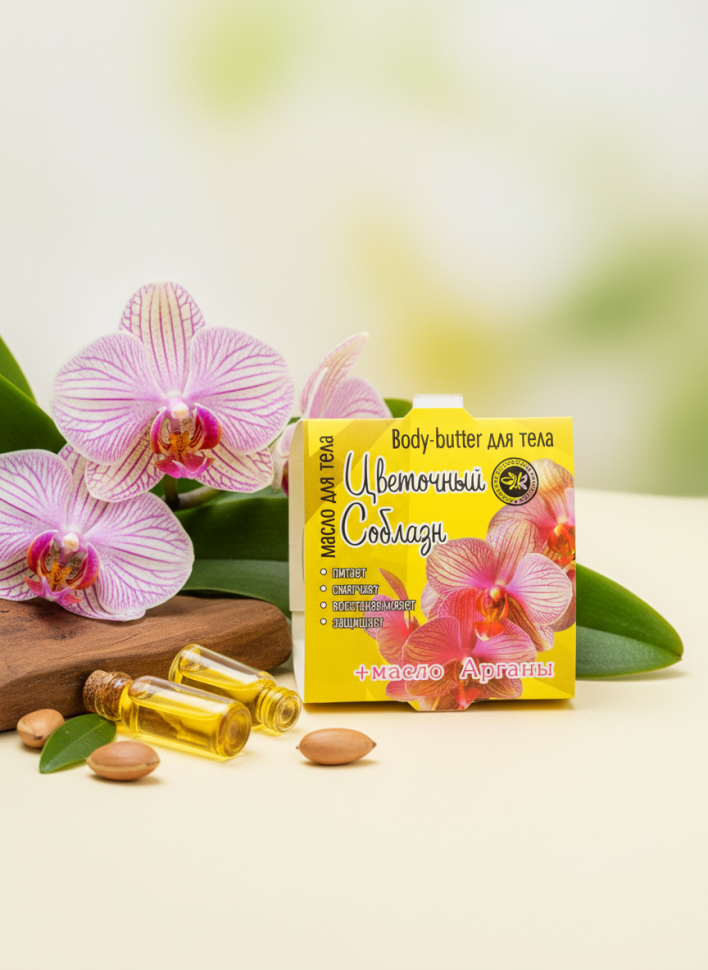 Масло-плитка для тела "Цветочный соблазн"